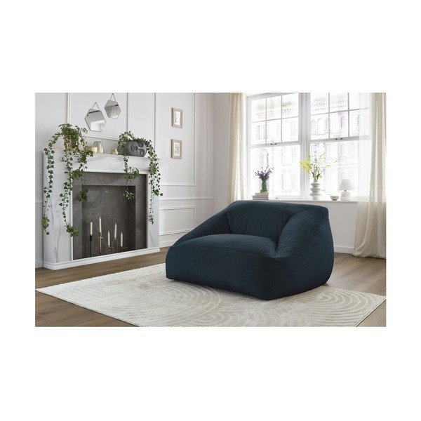 Tumši zils sēžammaiss no mākslīgās kažokādas Lilibet – Bobochic Paris-image-1