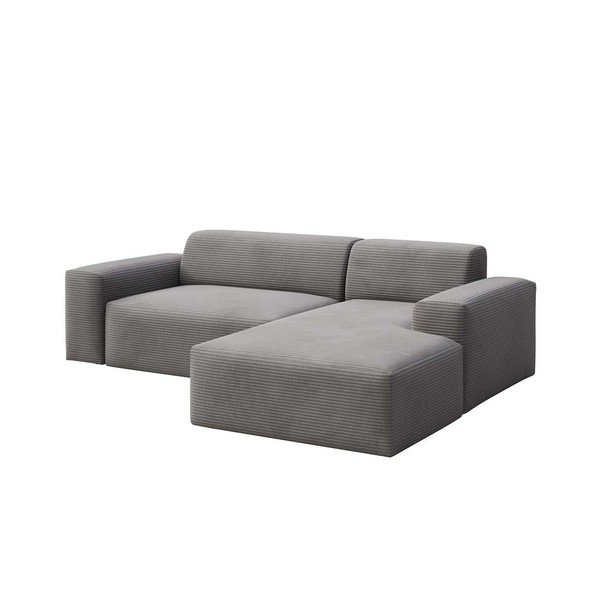 Pelēks velveta stūra dīvāns (ar labo stūri/ar zvilni) Villet – Rodier-image-2