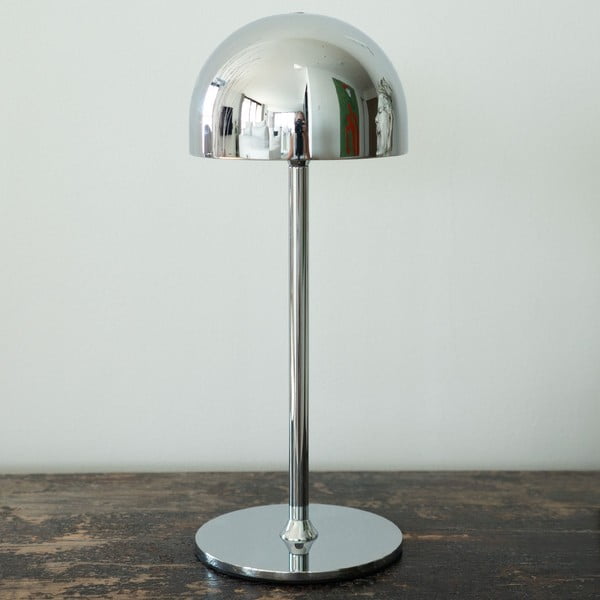 Sudraba krāsas LED galda lampa ar tālvadību un metāla abažūru (augstums 30 cm) Tim – Sirius-image-1