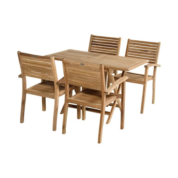 Dabīga toņa masīvkoka dārza krēsls Sunderland – Hartman-image-4