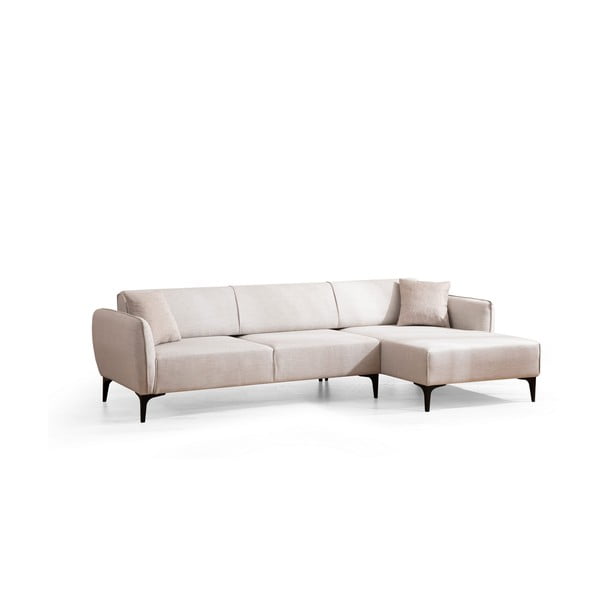 Balts stūra dīvāns  Belissimo, labais stūris – Balcab Home