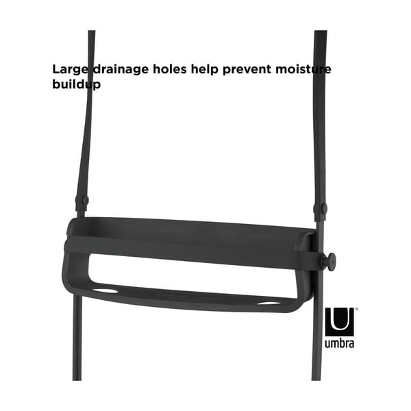 Melns piekarams plastmasas vannas istabas plaukts Flex – Umbra-image-4