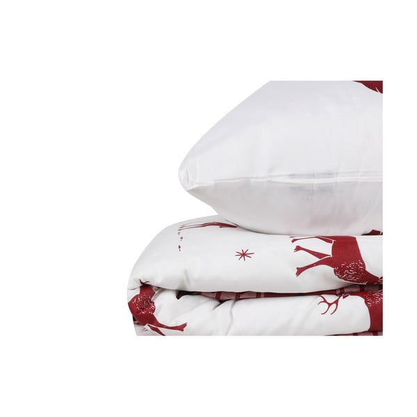 Divguļamā gultasveļa ar palagu un 2 spilvendrānām Mijolnir Geyik Claret Red, 200 x 220 cm-image-4