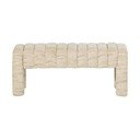 Bēšs polsterēts sols no buklē auduma Frex – WOOOD