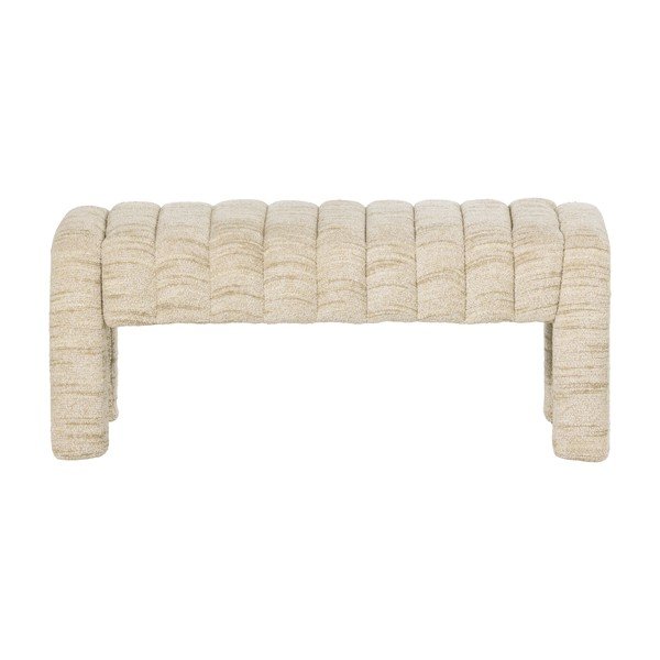 Bēšs polsterēts sols no buklē auduma Frex – WOOOD