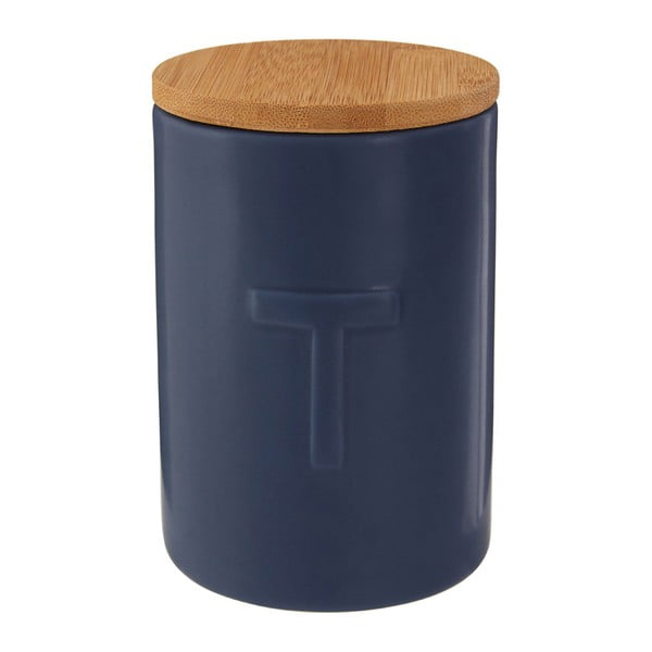 Tumši zils tējas trauks ar bambusa vāku Premier Housewares Fenwick-image-1