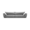 Gaiši pelēks samta dīvāns 248 cm Vanda – Mazzini Sofas