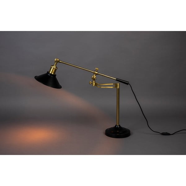 Melna/zelta krāsas galda lampa (augstums 50 cm) Penelope – Dutchbone-image-1