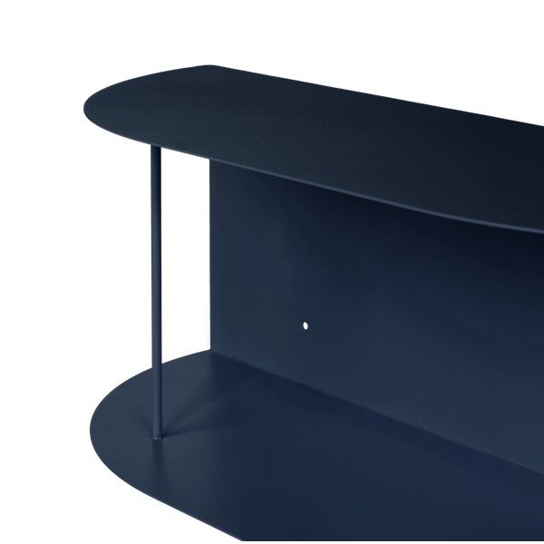 Tumši zils daudzlīmeņu metāla sienas plaukts 80 cm Lina – noo.ma-image-4