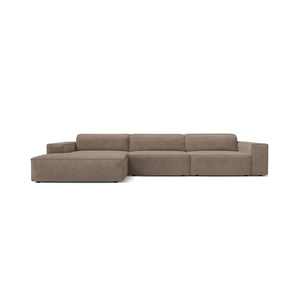 Bēšs modulārais stūra dīvāns (ar kreiso stūri/ar zvilni) Jodie – Micadoni -image-1