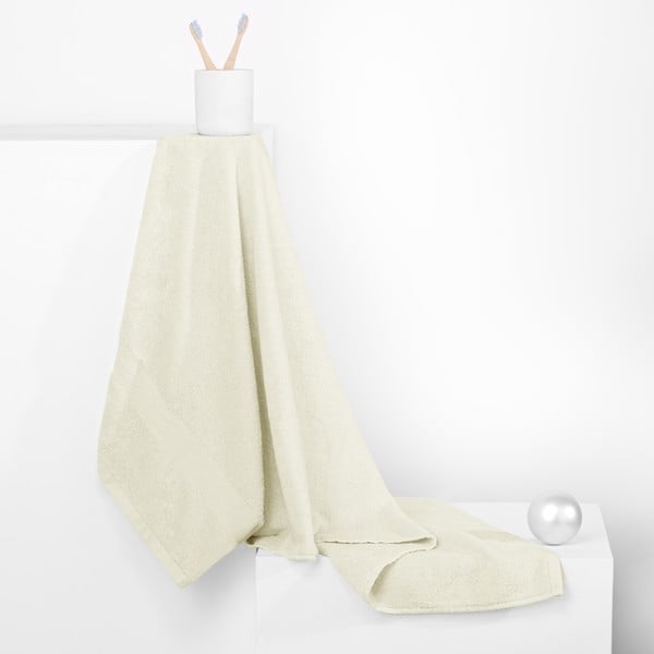 Krēmkrāsas frotē kokvilnas dvielis 30x50 cm Marina – DecoKing-image-2