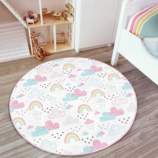 Balts bērnu paklājs ø 120 cm Comfort – Mila Home-image-2