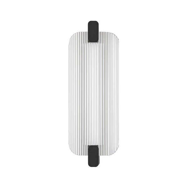 Matēti melna stikla LED sienas lampa Emery – Nova Luce