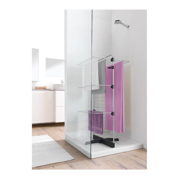 Pelēks/sudraba krāsas veļas žāvētājs 22 m Thunder – Metaltex-image-4