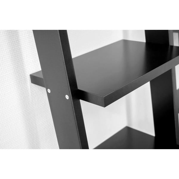 Melns sienas grāmatu plaukts Tenzo Strada, 188 x 45 cm-image-1