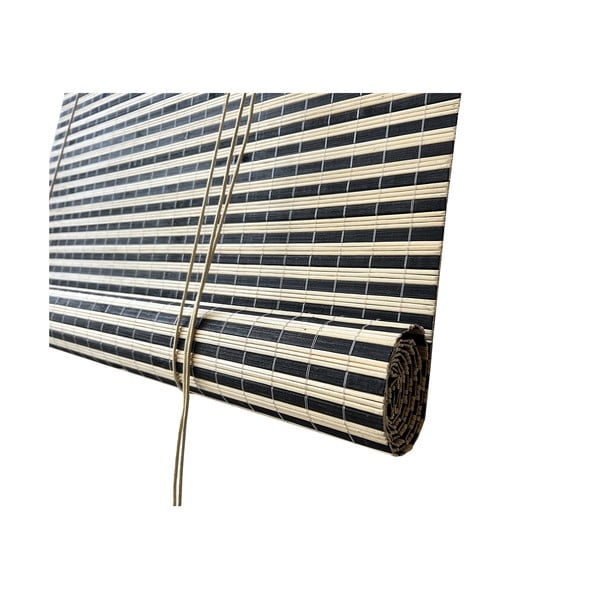 Melna/dabīga toņa bambusa žalūzija 150x160 cm Vela – Gardinia-image-2