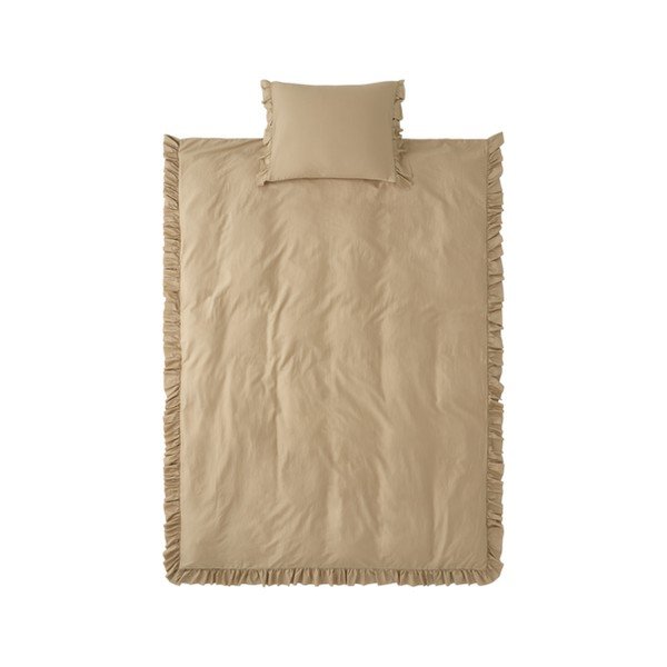 Gaiši zaļa/haki vienguļamā gultas veļa no kokvilnas satīna 150x210 cm Gloria – Ellos Home