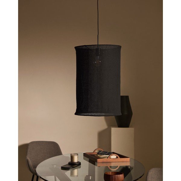 Melns abažūrs ø 40 cm Mariela – Kave Home-image-1