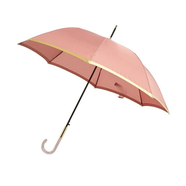 Gaiši rozā skūts lietussargs ar zelta detaļām Lurex, ⌀ 101 cm