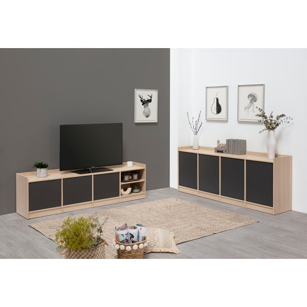 Antracīta pelēka TV kumode Antara – Marckeric-image-1