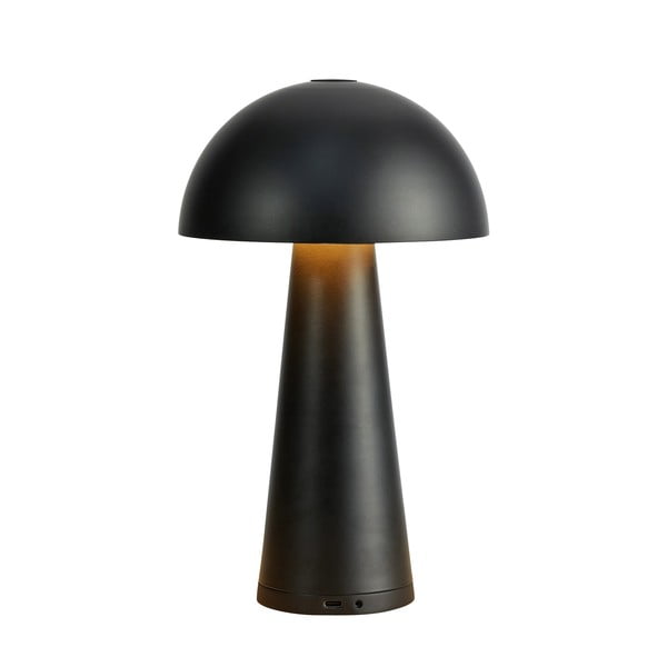 Melna LED galda lampa (augstums 26,5 cm) Fungi – Markslöjd