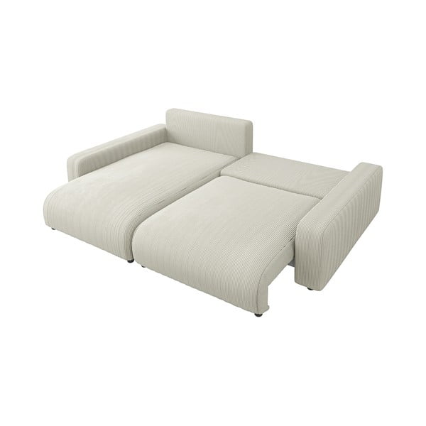 Krēmkrāsas velveta salokāms stūra dīvāns (ar maināmu stūri) Sara – Ropez-image-4