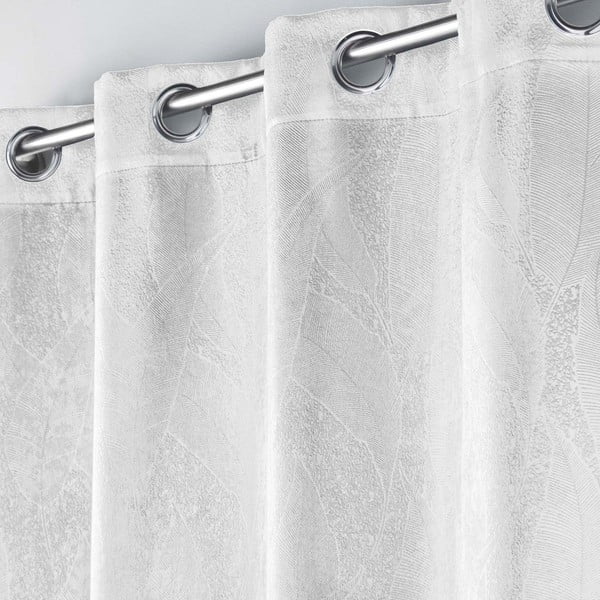 Balts samta gaismu necaurlaidīgs aizkars 135x280 cm Melodie – douceur d'intérieur-image-1