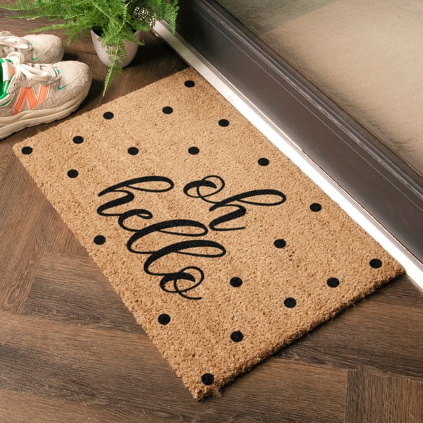 Kokosšķiedras kājslauķis 40x60 cm Oh Hello – Artsy Doormats-image-1