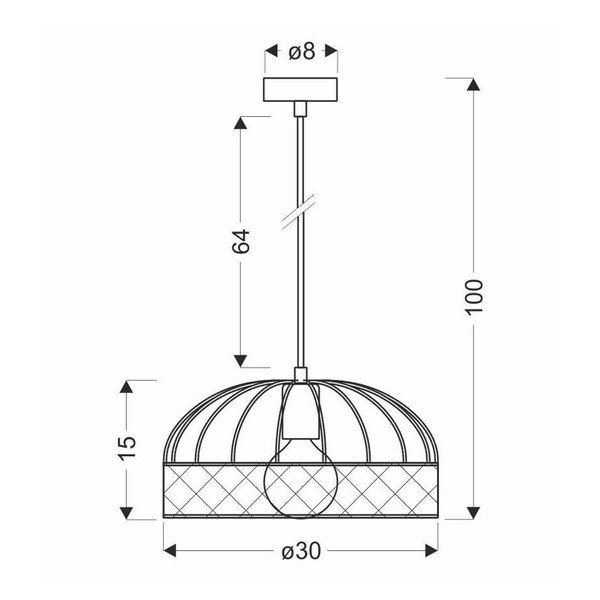 Melna metāla piekaramā lampa ø 30 cm Levi – Candellux Lighting-image-2