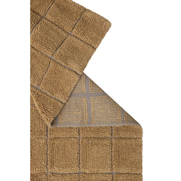 Okera dzeltens ar rokām darināts vilnas celiņa paklājs 80x230 cm Mosaic Ochre – Lorena Canals-image-3