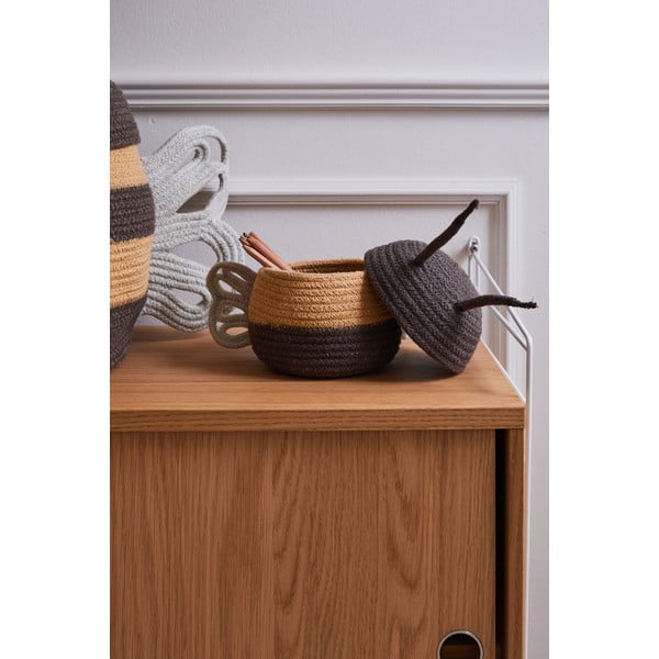 Tekstila bērnu rotaļlietu grozs ø 15x15 cm Baby Bee – Lorena Canals-image-3