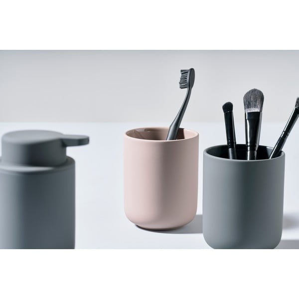 Pelēka vannasistabas atkritumu tvertne ar pedāli Zone UME, 4 l-image-4