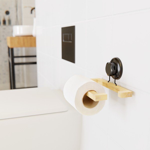 Bambusa pašturošs tualetes papīra turētājs Compactor Bestlock SPA-image-1