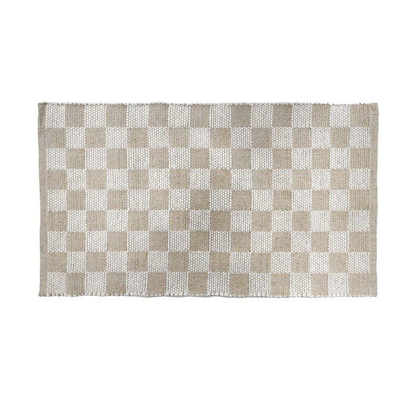 Dabīga toņa mazgājams paklājs no kokvilnas maisījuma 50x80 cm Jenna – douceur d'intérieur