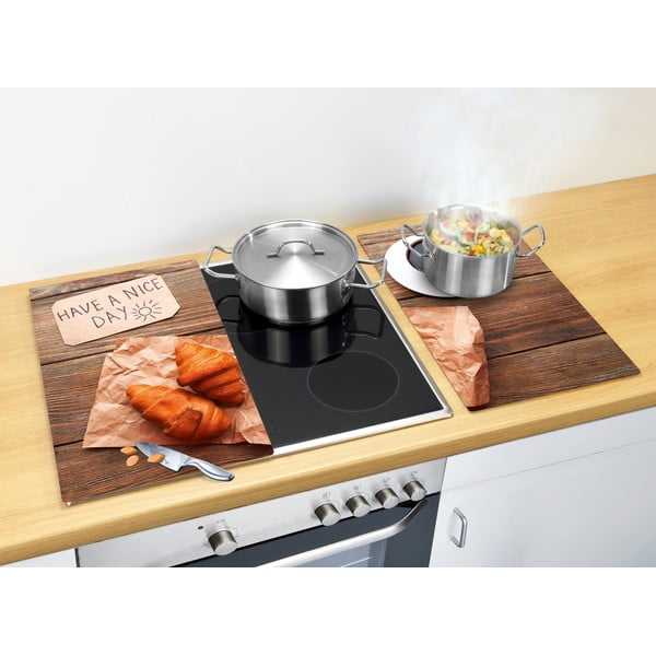 Plīts aizsargplāksnes no rūdīta stikla (2 gab.) 52x30 cm Nice Day – Allstar-image-1