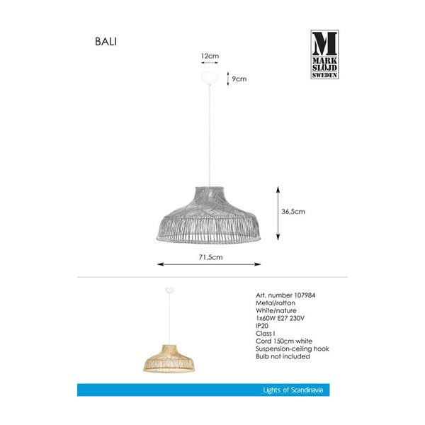 Piekaramais dekors Markslöjd Bali Pendant Nature-image-2