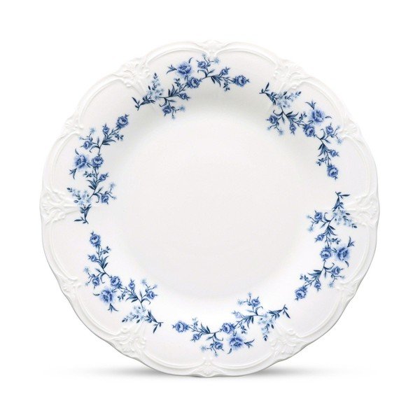 Balts/zils porcelāna šķīvis ø 27,5 cm Retro – BonBistro