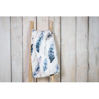 Baltas mikroplīša pleds 200x150 cm Feather – My House