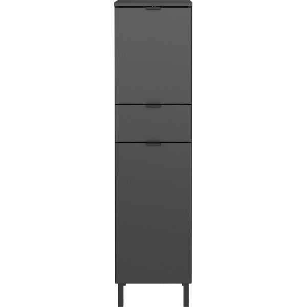 Antracīta pelēks augsts/šaurs vannas istabas skapis 30x120 cm Arcena – Germania