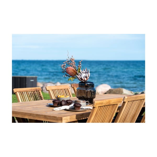 Tīkkoka masīvkoka dārza ēdamgalds 100x240 cm Volos – House Nordic-image-2