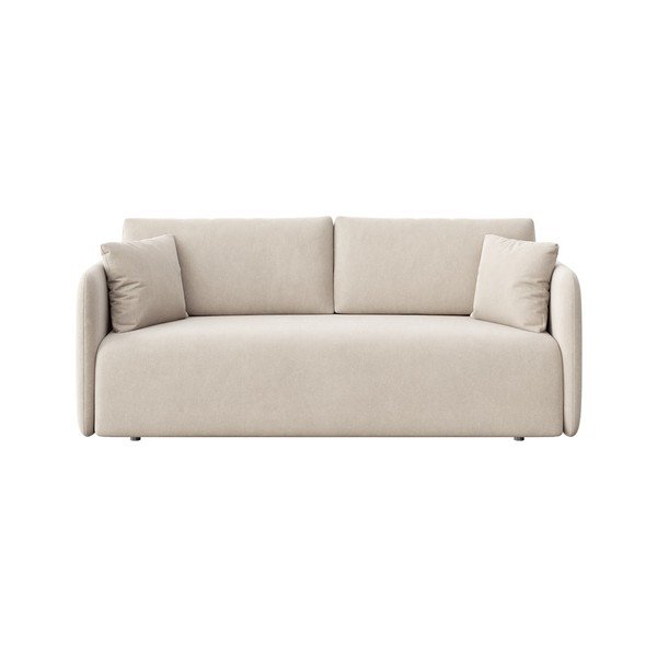 Bēšs samta salokāms dīvāns 220 cm Chaum – Rodier