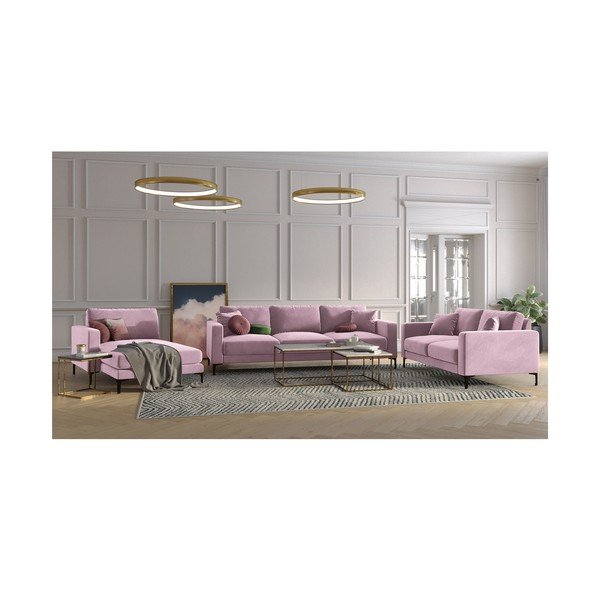Rozā samta Kooko Home zvilnis Harmony, kreisais stūris-image-4