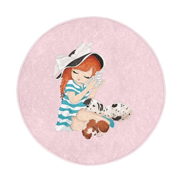 Rozā bērnu paklājs ø 80 cm Comfort – Mila Home