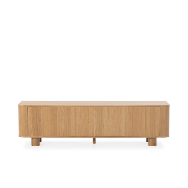 Dabīga toņa TV galdiņš ar ozolkoka imitāciju 180x50,5x40 cm Padoc – MOME