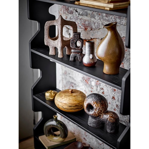 Melns priedes masīvkoka grāmatplaukts 84x140x20 cm Savoya – Bloomingville-image-4