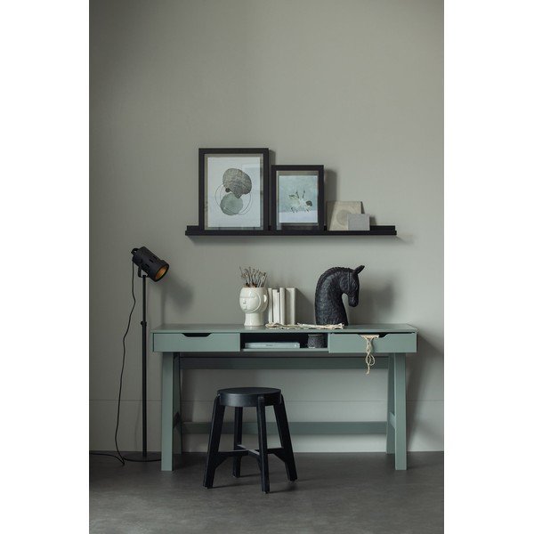 Melns sienas plaukts bildēm 120 cm Studio – WOOOD-image-1