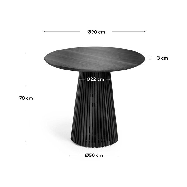 Ciedra masīvkoka apaļš ēdamgalds ø 90 cm Jeanette – Kave Home-image-4