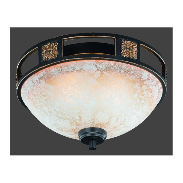 Melna griestu lampa ar stikla abažūru ø 33 cm Quinta – Trio-image-2