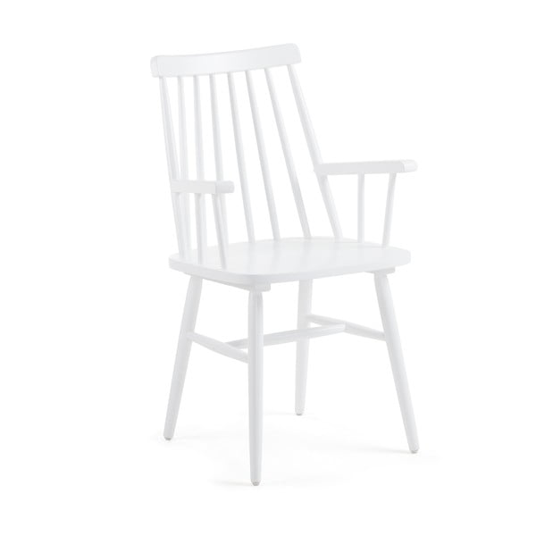 Balts ēdamistabas krēsls no gumijkoka Kave Home Kristie