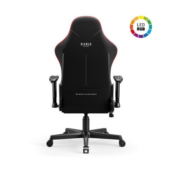 Melns geimeru krēsls X-Starter LED – Diablo Chairs-image-4